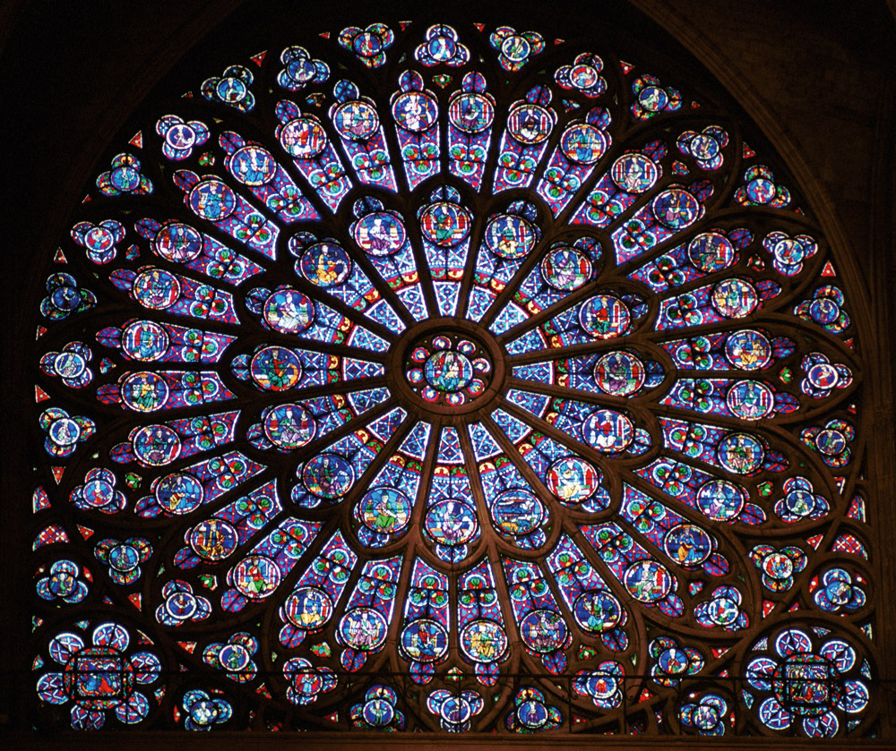 The stained glass windows of Notre-Dame